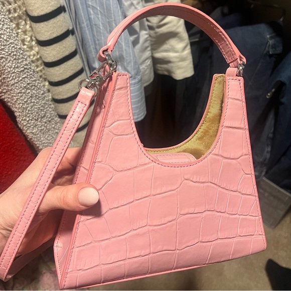 STAUD MINI CROSSBODY REY BAG | GERANIUM CROC EMBOSSED - Picture 8 of 9